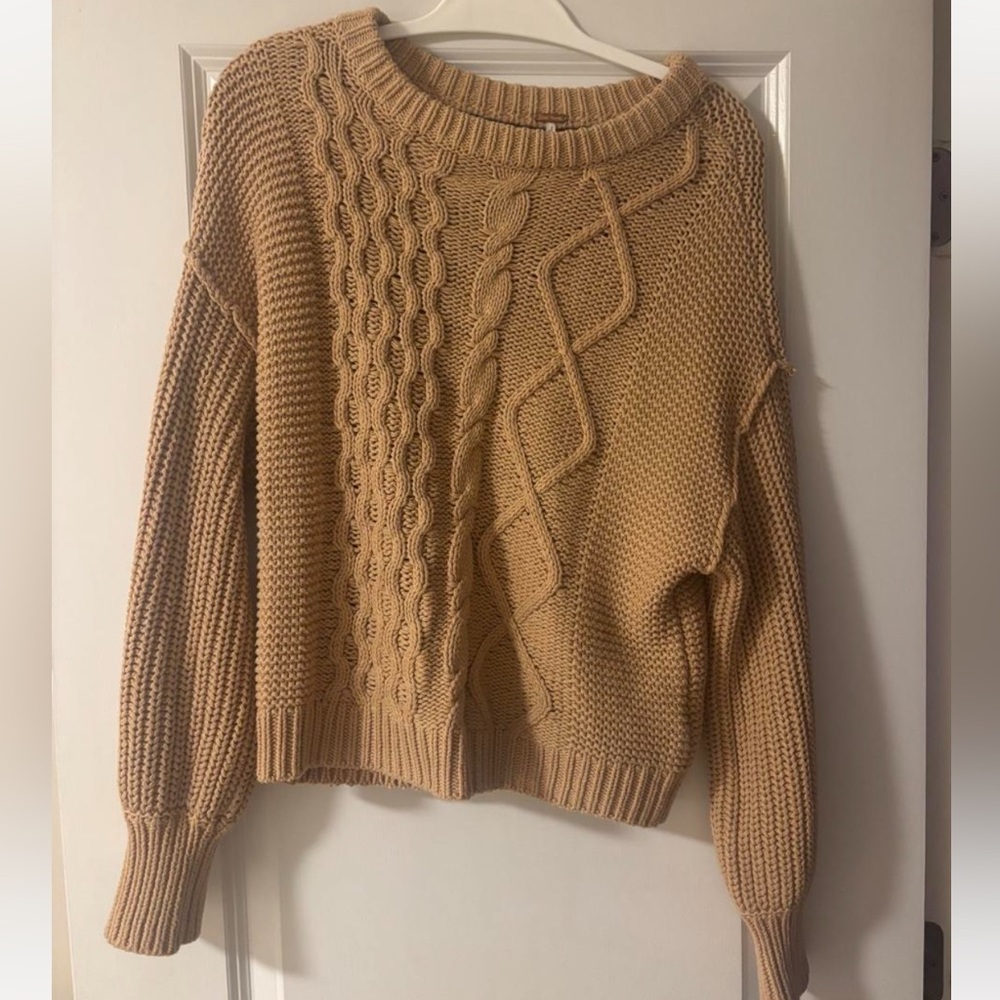 Free people cable knit sweater